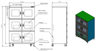 1%-5%RH series auto electronic dry cabinet 